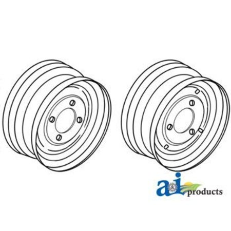 A & I Products Rim, Front Wheel 6" x 14 15.5" x15.5" x6.75" A-98A1464